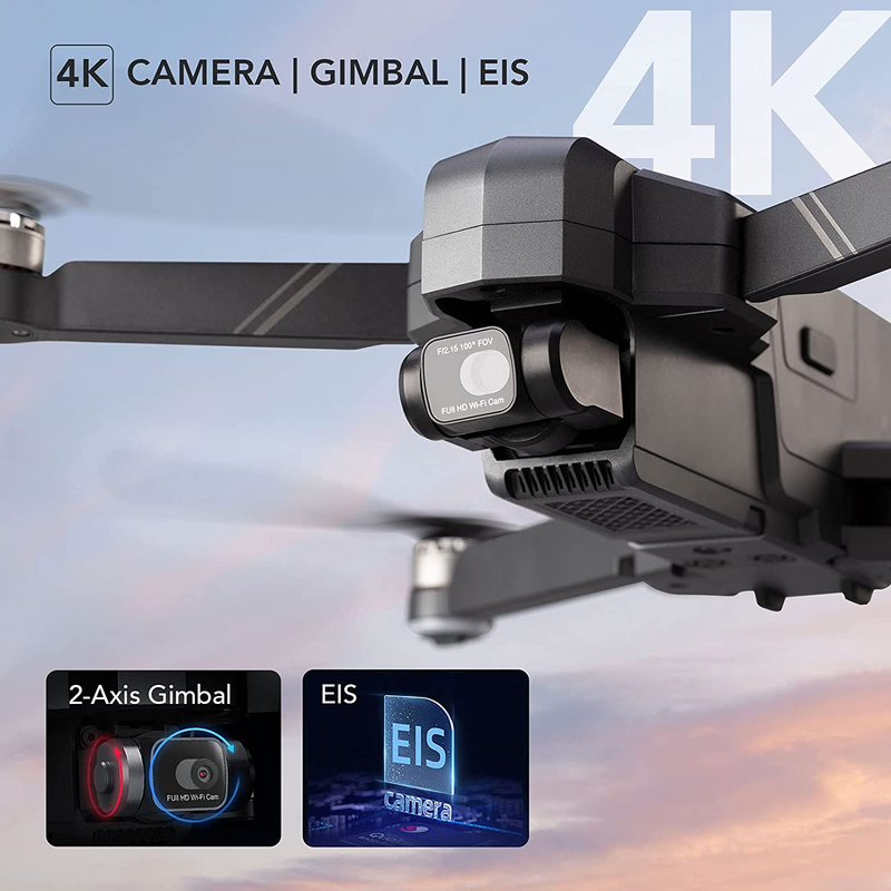 Ruko F11Gim Drones with Camera for Adults, 2-Axis Gimbal 4K EIS Camera, 2 Batteries 56Mins Flight Time,Brushless Motor, 5GHz FPV Transmission, GPS Auto Return Home, 5times Zoom No Fisheye Cameras & Optics > Cameras > Film Cameras Ruko   