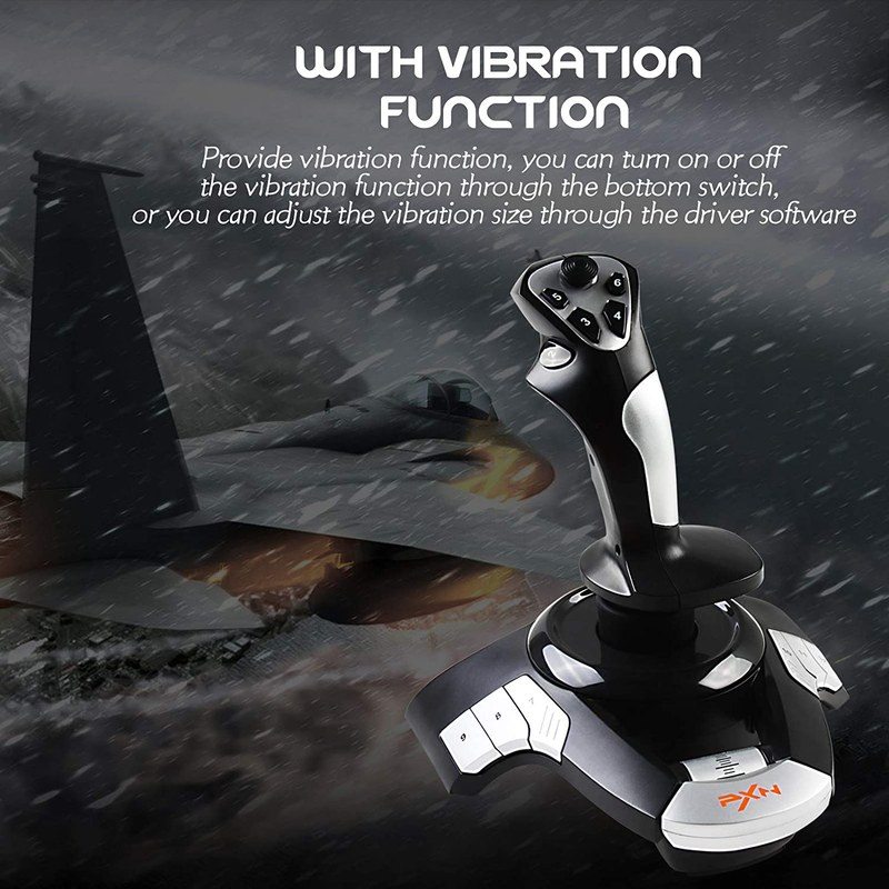 PC Flight Stick, PXN-F16 Flight Joystick for 12 Programmable Buttons, Vibration Function and Throttle Control, Suitable for PC Windows (XP/7/8/10/VISTA). Electronics > Electronics Accessories > Computer Components > Input Devices > Game Controllers > Joystick Controllers PXN   