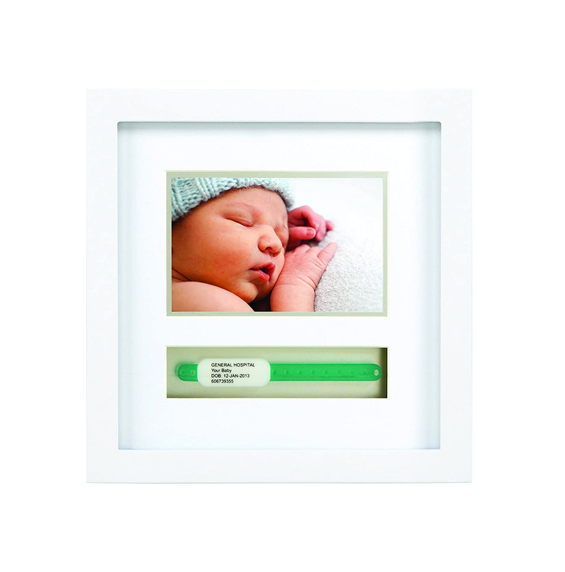 Pearhead Love at First Sight Sonogram Picture Frame, Baby Ultrasound Photo Frame, Baby Nursery Décor, White Home & Garden > Decor > Seasonal & Holiday Decorations Pearhead ID Bracelet Frame - New  
