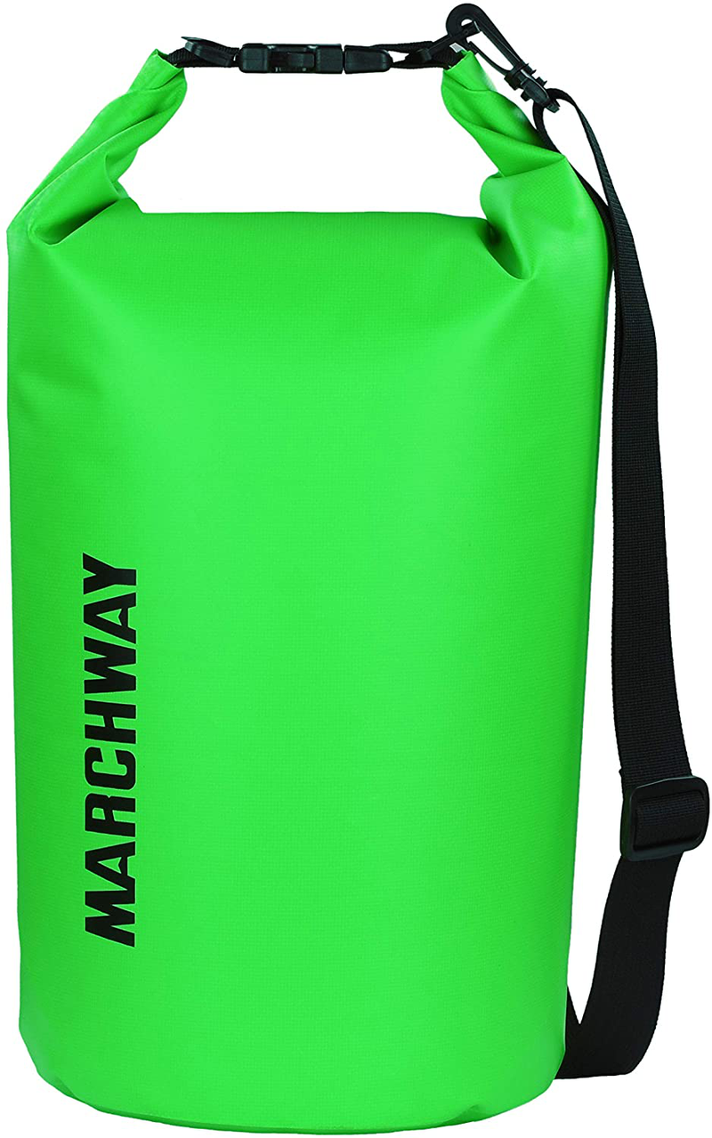 MARCHWAY Floating Waterproof Dry Bag 5L/10L/20L/30L/40L, Roll Top Sack Keeps Gear Dry for Kayaking, Rafting, Boating, Swimming, Camping, Hiking, Beach, Fishing  MARCHWAY Green 30L 