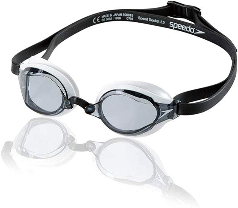 Speedo Unisex-Adult Swim Goggles Speed Socket 2.0 Sporting Goods > Outdoor Recreation > Boating & Water Sports > Swimming > Swim Goggles & Masks Speedo White/Black  