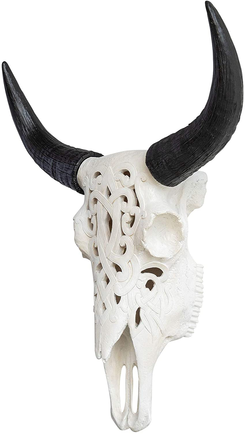 Near and Deer CBI00 Faux Decorative Carved Cow (Bison) Skull Wall Mount, Natural Realistic Home & Garden > Decor > Artwork > Sculptures & Statues Near and Deer   