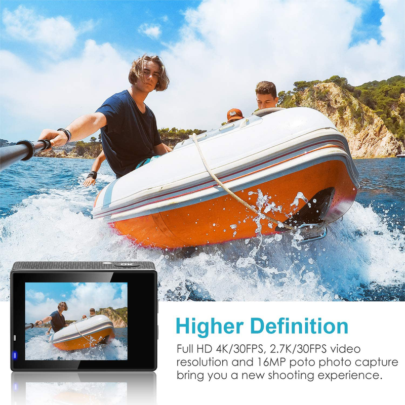 Neewer G1 Ultra HD 4K Action Camera Kit Includes 12MP, 98 ft Underwater Waterproof Camera 170 Degree Wide Angle WiFi Sports Cam High-tech Sensor with 50-in-1 Action Camera Accessory Kit Cameras & Optics > Cameras > Video Cameras Neewer   