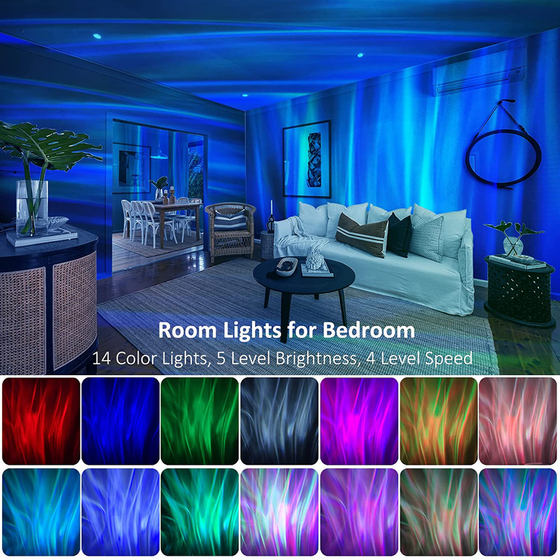 INNENS Northern Lights Projector, Aurora Ceiling Projector Lights for Bedroom Decor with Bluetooth Speaker White Noise Machine, Birthday Valentines Day Gifts for Kids Adults Women Men, Gaming Room
