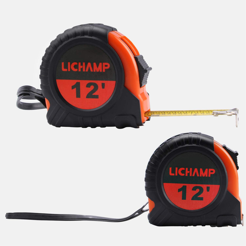 LICHAMP Tape Measure 12 ft, 8 Pack Bulk Easy Read Measuring Tape Retractable with Fractions 1/8, Measurement Tape 12-Foot by 1/2-Inch Hardware > Tools > Measuring Tools & Sensors Lichamp   