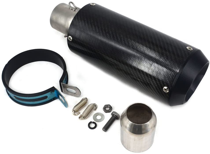 JFG RACING Slip on Exhaust 1.5-2 Inlet Stainelss Steel Muffler with Moveable DB Killer for Dirt Bike Street Bike Scooter ATV Racing  JFG RACING J  