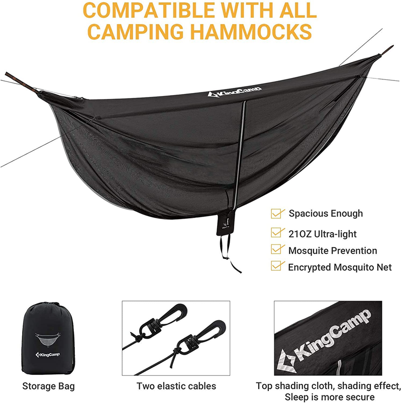 KingCamp Hammock Mosquito Net 12ft Grid Net Lightweight Portable Hammock Netting Fast Easy Set Up Fits All Single/Double Camping Hammocks Perfect Accessory for All Hammocks Home & Garden > Lawn & Garden > Outdoor Living > Hammocks KingCamp   