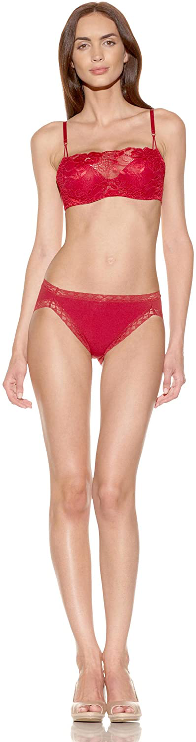 Natori Womens Bliss French Cut Panty Apparel & Accessories > Clothing > Underwear & Socks > Underwear Natori Imperial Red Large 