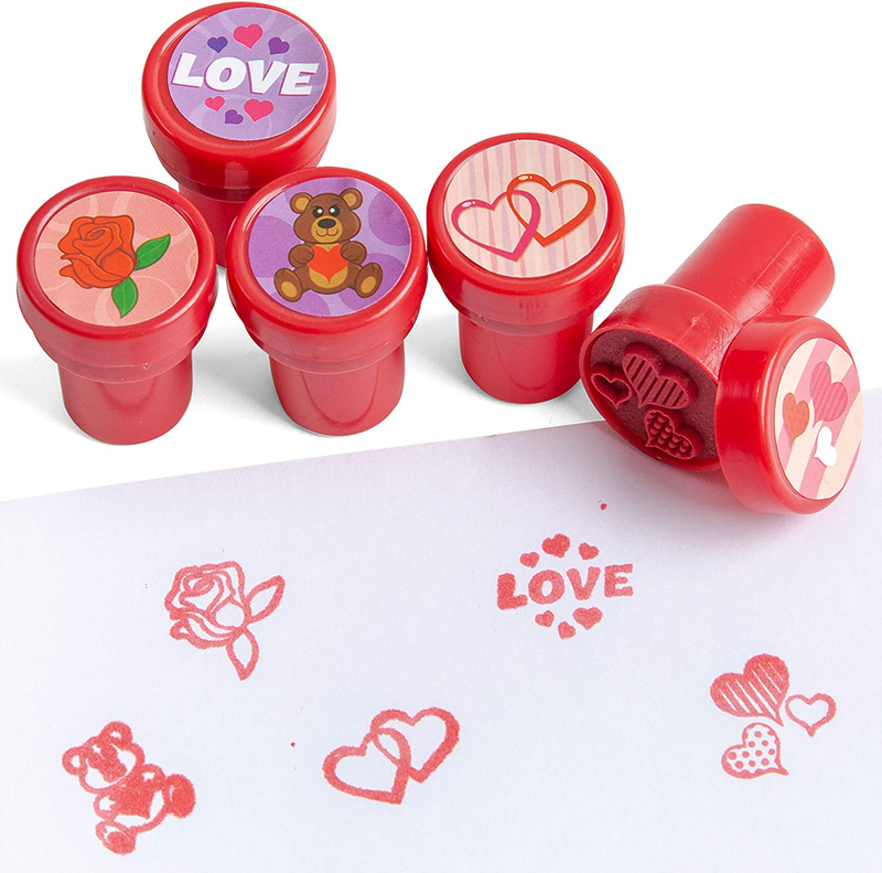 JOYIN 28 Pack Assorted Valentines Day Stationery Kids Gift Set Valentine Classroom Exchange Party Favor Toy
