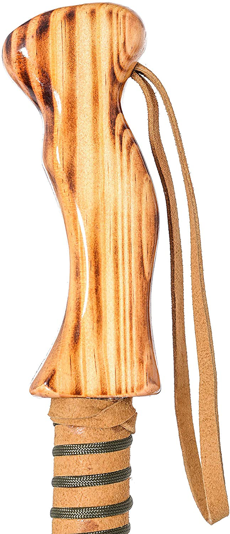 FOREST PILOT 3 Pieces Detachable Hardwood Walking Stick Pine Handle with a Compass (Nature Color, 55 Inches, 1 Piece)