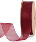LaRibbons 1 Inch Sheer Organza Ribbon - 25 Yards for Gift Wrappping, Bouquet Wrapping, Decoration, Craft - Rose Arts & Entertainment > Hobbies & Creative Arts > Arts & Crafts > Art & Crafting Materials > Embellishments & Trims > Ribbons & Trim LaRibbons Wine 1 inch x 25 Yards 