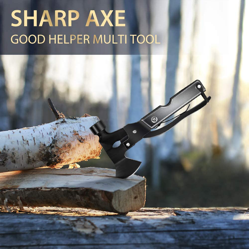 Stocking Stuffers for Men Gifts for Christmas, 14 in 1 Multitool Hatchet Gift for Men Women Multitool Camping Axe Hammer Saw Screwdrivers Pliers Birthday Gifts for Dad Husband Grandpa Him Fathers Sporting Goods > Outdoor Recreation > Camping & Hiking > Camping Tools GREENEVER   