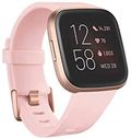 Fitbit Versa 2 Health and Fitness Smartwatch with Heart Rate, Music, Alexa Built-In, Sleep and Swim Tracking, Petal/Copper Rose, One Size (S and L Bands Included) Apparel & Accessories > Jewelry > Watches Fitbit Petal/Copper Rose Versa 2 Smartwatch 