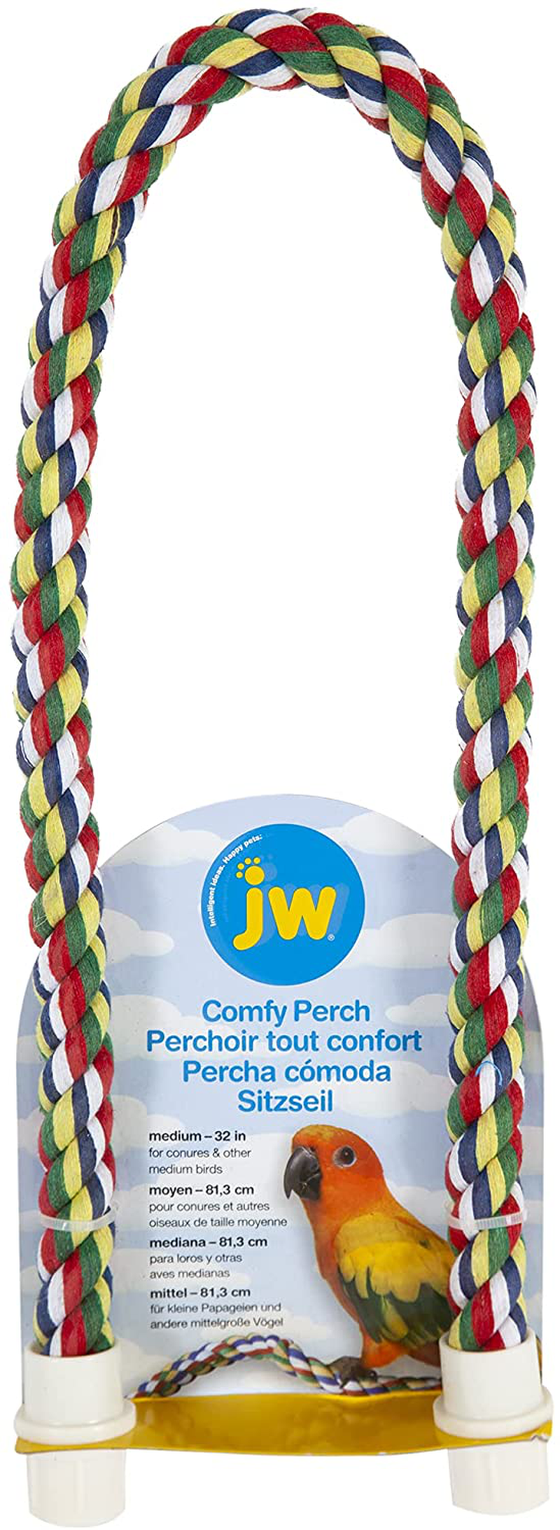JW Pet Comfy Perch For Birds Flexible Multi-color Rope Animals & Pet Supplies > Pet Supplies > Bird Supplies JW Default Title  