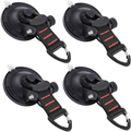CONBOLA Heavy Duty Suction Cups 4 Pieces with Hooks Upgraded Car Camping Tie down Suction Cup Camping Tarp Accessory with Securing Hook Strong Power for Awning Boat Camping Trap.(4 Pcs) Sporting Goods > Outdoor Recreation > Camping & Hiking > Tent Accessories CONBOLA Classic red line Black-4 Pieces 