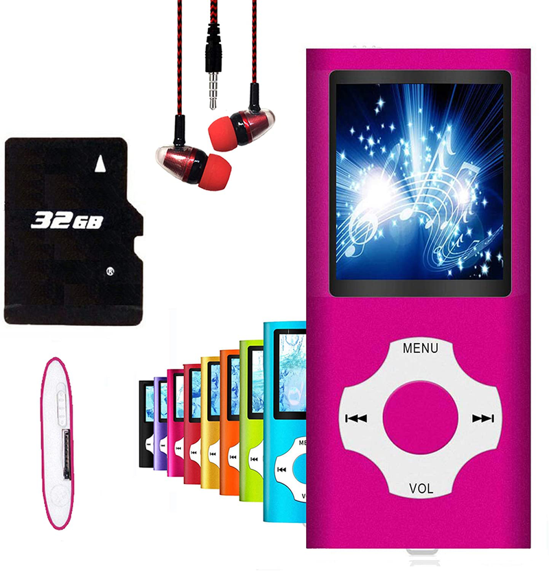 MP3 Player / MP4 Player, Hotechs MP3 Music Player with 32GB Memory SD Card Slim Classic Digital LCD 1.82'' Screen Mini USB Port with FM Radio, Voice Record Electronics > Audio > Audio Players & Recorders > MP3 Players Hotechs. Rosered  