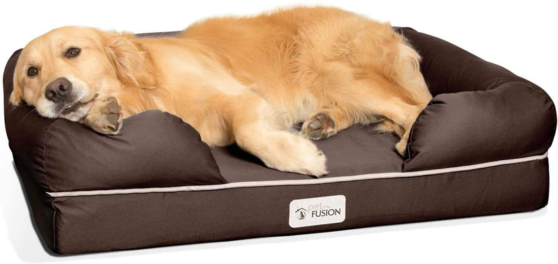 PetFusion Ultimate Dog Bed, Solid CertiPur-US Memory Foam Orthopedic Dog Bed, 3 Colors & 4 Sizes, Medium Firmness Pillow, Waterproof Dog Bed Liner & Breathable Cover, Cert Skin Contact Safe, 3yr Warr Animals & Pet Supplies > Pet Supplies > Dog Supplies > Dog Beds PetFusion, LLC. Chocolate Brown Large (36 in x 28 in) 