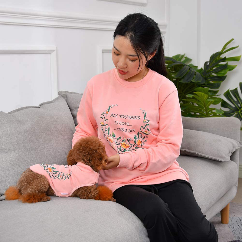 Parent-Pets Clothes Mommy＆Dogs Sweatshirt Cool for Pets Owner and Pets