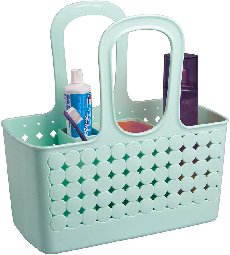 Idesign Orbz Bathroom Shower Tote for Shampoo, Cosmetics, Beauty Products - Small, Divided, Coral Sporting Goods > Outdoor Recreation > Camping & Hiking > Portable Toilets & Showers iDesign Mint  