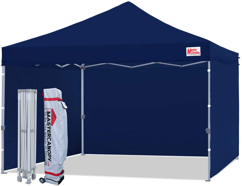 MASTERCANOPY Durable Pop-Up Canopy Tent 10X15 Heavy Duty Instant Canopy with Sidewalls (White) Sporting Goods > Outdoor Recreation > Camping & Hiking > Tent Accessories MASTERCANOPY Navy Blue 12x12 