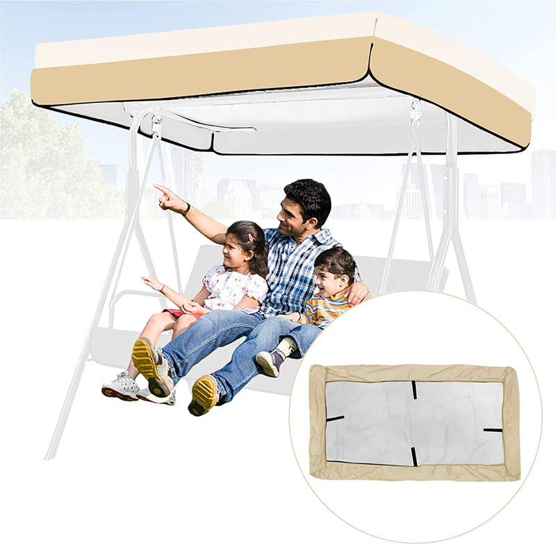 Swing Replacement Canopy Cover, Waterproof Outdoor Patio Swing Canopy Replacement, Replacement Canopy for Swing Hammock Protector Furniture Dustproof Cover, Outdoor Sunproof Cover (Beige) Home & Garden > Lawn & Garden > Outdoor Living > Porch Swings Broadsheet Default Title  