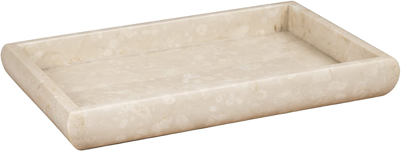 Creative Home Natural Champagne Marble Arch Vanity Tray Decorative Tray Jewelry Organizer Candle Holder Countertop Organizer, Beige, Large Home & Garden > Decor > Decorative Trays Creative Home Guest Towel Tray  