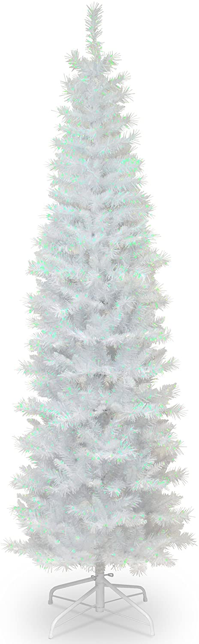 National Tree Company Artificial Christmas Tree | Includes Stand | White Iridescent Tinsel - 6 ft Home & Garden > Decor > Seasonal & Holiday Decorations > Christmas Tree Stands National Tree Company White  