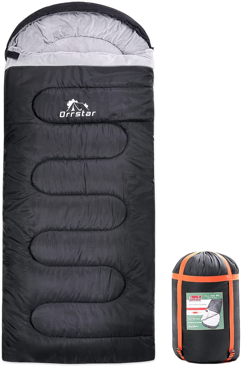 ORRSTAR 0 Degree Sleeping Bag Cold Weather Sleeping Bag Extra Large Flannel Big and Tall XXL Warm Winter Camping Sleeping Bags for Adults Cold Weather Mens Zero Degree Sporting Goods > Outdoor Recreation > Camping & Hiking > Sleeping Bags Orrstar   