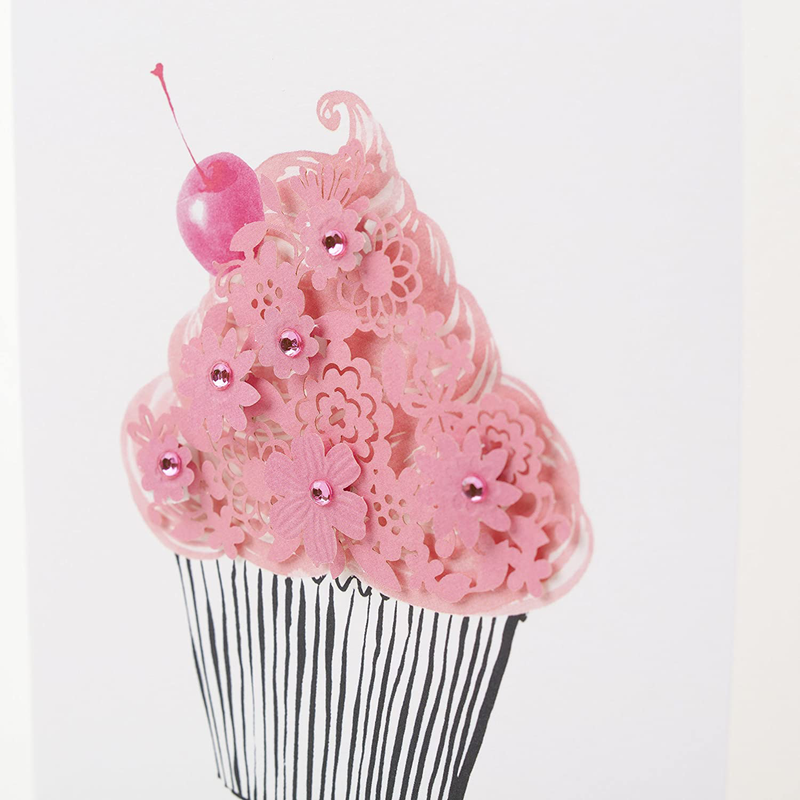 Hallmark Signature Birthday Card (Pink Cupcake)