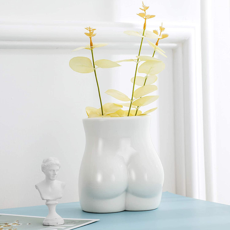 Gelible Body Flower Vase, Ceramic Minimalist Vase Decorative Flower Vase, Flower Arrangement Creative Vase,Home Office Decoration and Events Home & Garden > Decor > Vases Gelible White  