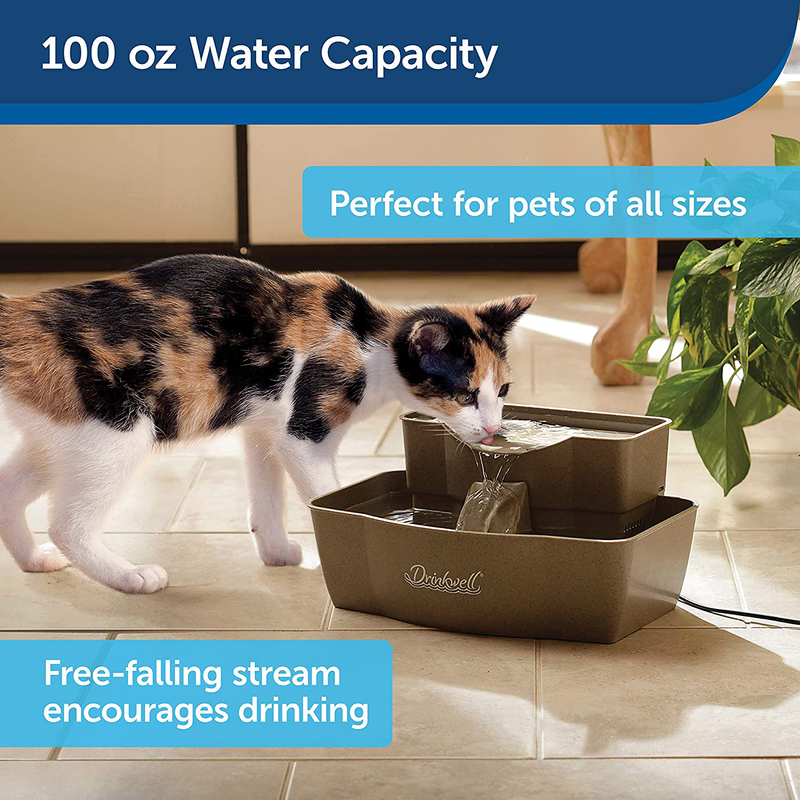 PetSafe Drinkwell Multi-Tier Cat and Dog Drinking Fountain, 100 Ounce Capacity Automatic Water Dispenser for Pets, Fresh Free-Flowing Stream, Easy to Clean Hygienic Durable Material, Filters Included Animals & Pet Supplies > Pet Supplies > Dog Supplies PetSafe   