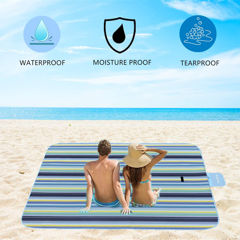 Eastjing Extra Large Picnic Blanket Outdoor Camping Mat Compact Foldable Sandproof Waterproof Beach Mat for Hiking/ Beach/ Grass/ Party/ Picnic/ Camping/ Festival (79" x 77") Home & Garden > Lawn & Garden > Outdoor Living > Outdoor Blankets > Picnic Blankets Eastjing   
