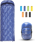 ECOOPRO down Sleeping Bag, 32 Degree F 800 Fill Power Cold Weather Sleeping Bag - Ultralight Compact Portable Waterproof Camping Sleeping Bag with Compression Sack for Adults, Teen, Kids Sporting Goods > Outdoor Recreation > Camping & Hiking > Sleeping Bags ECOOPRO Blue Rectangle 