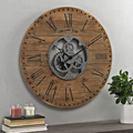 FirsTime & Co. Shiplap Gears Wall Clock, 27", Aged White Home & Garden > Decor > Clocks > Wall Clocks FirsTime & Co. Brown 27 inches 