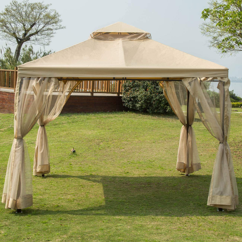 Sunnyglade 10' x10' Gazebo Canopy Soft Top Outdoor Patio Gazebo Tent Garden Canopy for Your Yard, Patio, Garden, Outdoor or Party Home & Garden > Lawn & Garden > Outdoor Living > Outdoor Structures > Canopies & Gazebos Sunnyglade Default Title  