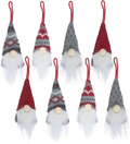 Gnomes Christmas Tree Ornaments Set of 8, Christmas Ornaments 2021 Handmade Plush Gnomes Santa Elf Hanging Home Decorations Holiday Decor