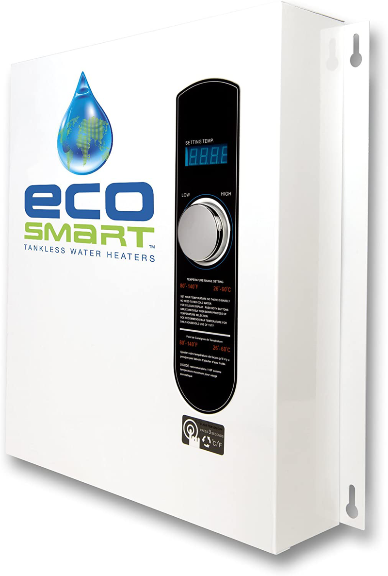 Ecosmart ECO 24 24 KW at 240-Volt Electric Tankless Water Heater with Patented Self Modulating Technology, 17 X 17 X 3.5 Sporting Goods > Outdoor Recreation > Camping & Hiking > Portable Toilets & ShowersSporting Goods > Outdoor Recreation > Camping & Hiking > Portable Toilets & Showers EcoSmart   