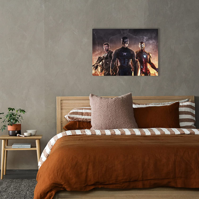 Marvel Poster Unframed Art Prints Wall Art Canvas Print Posters for Living Room Boy Bedroom Gift (Unframed, Marvel-04)