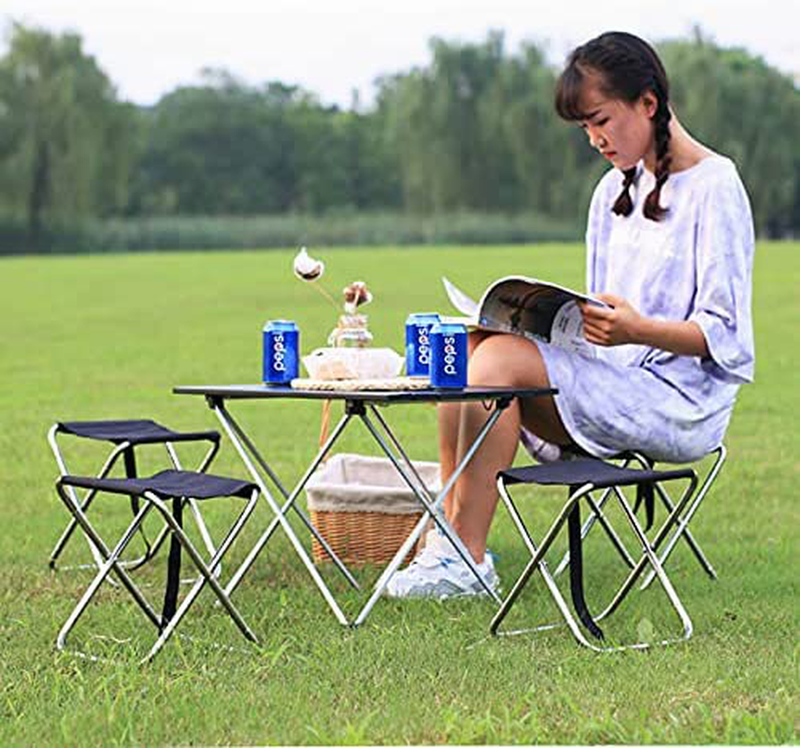 MS.CLEO Mini Portable Stool, Mini Camp Stool, Lightweight Camping Stool, Portable Folding Camp Chair, Foldable Outdoor Chairs for Travel (Black) Sporting Goods > Outdoor Recreation > Camping & Hiking > Camp Furniture MS.CLEO   