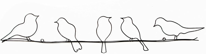 Graham & Brown 41-221 Bird on a Wire Metal Wall Art Home & Garden > Decor > Artwork > Sculptures & Statues Graham & Brown Default Title  