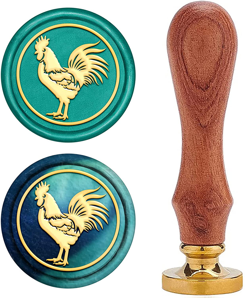 CRASPIRE Wax Seal Stamp Lion Head Sealing Wax Stamps Retro Wood Stamp Wax Seal 25mm Removable Brass Seal Wood Handle for Envelopes Invitations Wedding Embellishment Bottle Decoration Gift Packing Home & Garden > Decor > Seasonal & Holiday Decorations& Garden > Decor > Seasonal & Holiday Decorations CRASPIRE Rooster  