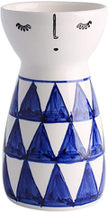Senliart White Ceramic Vase, Small Flower Vases for Home Décor, 5.9 X 3.2 (Polka Dot) Home & Garden > Decor > Vases Senliart Geometric  