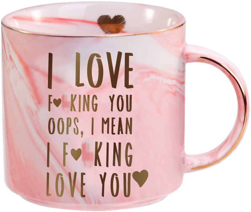 Gifts for Women Funny Gifts for Her Wife Girlfriend Mom Sister Christmas Stocking Stuffers Novelty Marble Coffee Mug White Elephant Gifts Women Gifts for Birthday Christmas Valentines Day-12 Oz Home & Garden > Kitchen & Dining > Tableware > Drinkware TGOOD   