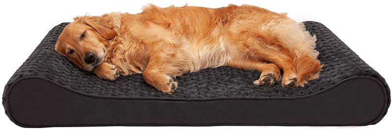 Furhaven Orthopedic, Cooling Gel, and Memory Foam Pet Beds for Small, Medium, and Large Dogs - Ergonomic Contour Luxe Lounger Dog Bed Mattress and More Animals & Pet Supplies > Pet Supplies > Dog Supplies > Dog Beds Furhaven Pet Products, Inc Ultra Plush Chocolate Contour Bed (Cooling Gel Foam) Jumbo (Pack of 1)