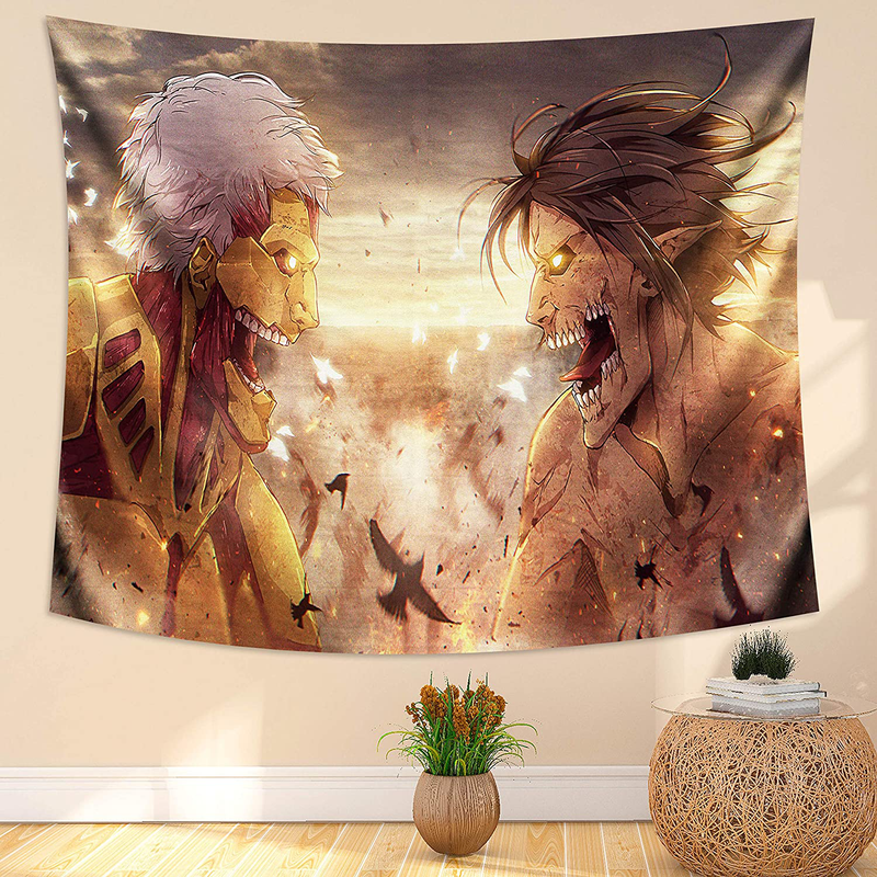 My Hero Academia Tapestry Wall Hanging Anime Tapestry for Bedroom Decor Anime Curtains 59x70in Home & Garden > Decor > Artwork > Decorative Tapestries MEWE Attack on Titan Tapestry 3 59x70in 