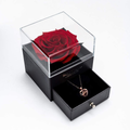 Preserved Real Rose Eternal Handmade Preserved Rose with Love You Necklace 100 Languages Gift, Enchanted Real Rose Flower for Valentine'S Day Anniversary Wedding Romantic Gifts for Her Home & Garden > Decor > Seasonal & Holiday Decorations Lirodu 1-red  