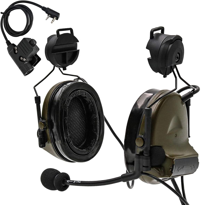 TAC-SKY Tactical Headset Comta II Helmet Version Noise Reduction Sound Pick Up for Airsoft Activities (Coyote Brown)