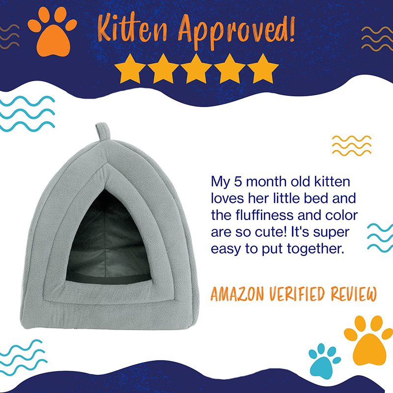 PETMAKER Igloo Pet Bed Collection - Soft Indoor Enclosed Covered Tent/House for Cats, Kittens, and Small Pets with Removable Cushion Pad