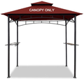Easylee Grill Gazebo Shelter Replacement Canopy 5'x8' Double Tiered BBQ Cover Roof ONLY FIT for Gazebo Model L-GG001PST-F (Grey) Home & Garden > Lawn & Garden > Outdoor Living > Outdoor Structures > Canopies & Gazebos Easylee Burgundy  