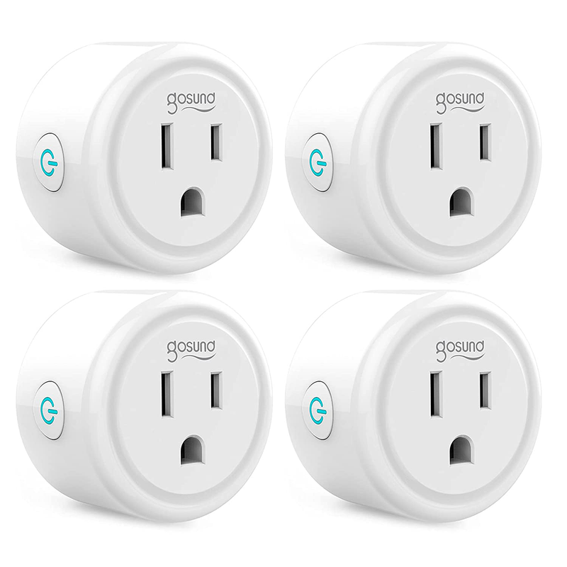 Mini Smart Plug Works with Alexa and Google Home, WiFi Outlet Socket Remote Control with Timer Function, Only Supports 2.4GHz Network, No Hub Required, ETL FCC Listed (4 Pack) Home & Garden > Lighting Accessories > Lighting Timers gosund Smart plug 4pack  